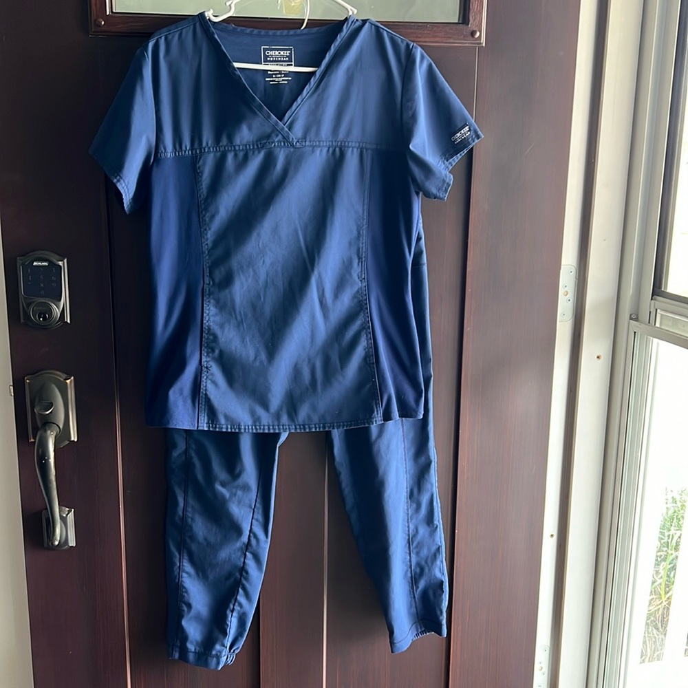 Cherokee workwear Revolution Scrub Set Navy